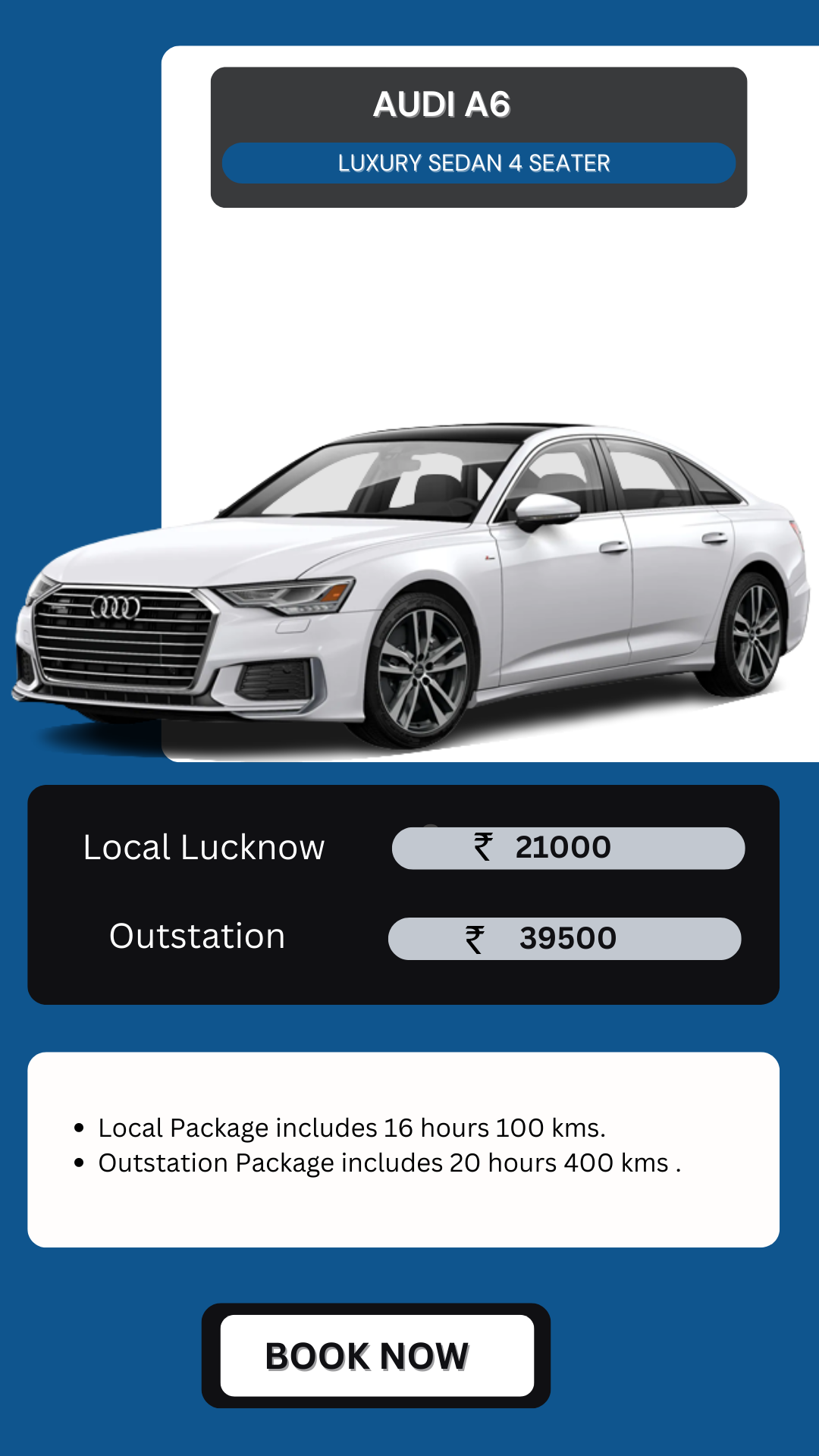 Hire Audi A6 for Wedding