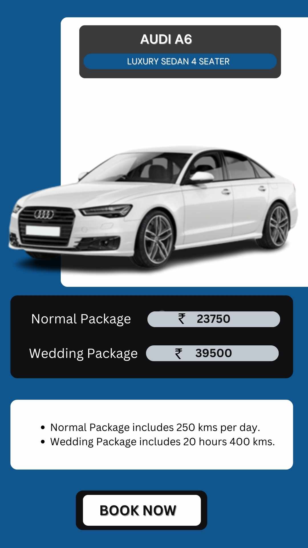 Hire Audi A6 in Kanpur