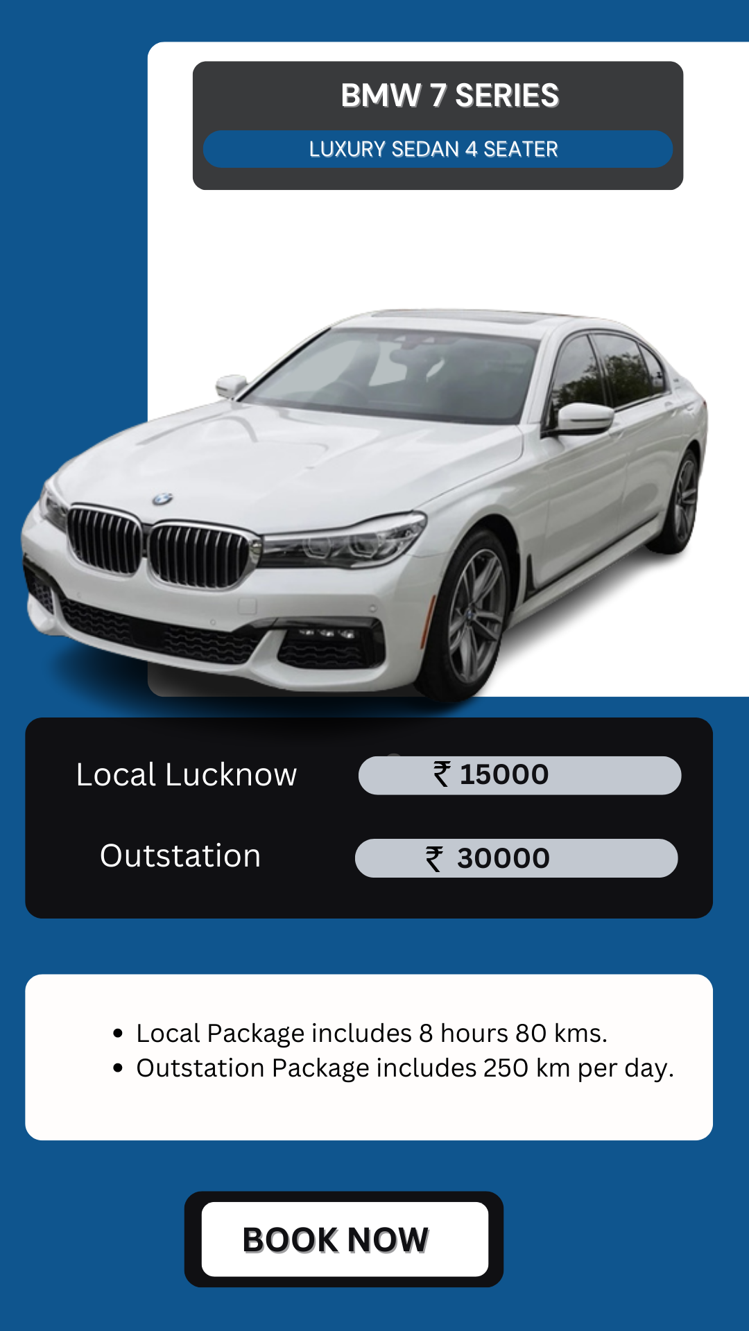 Hire BMW 7 series in Lucknow