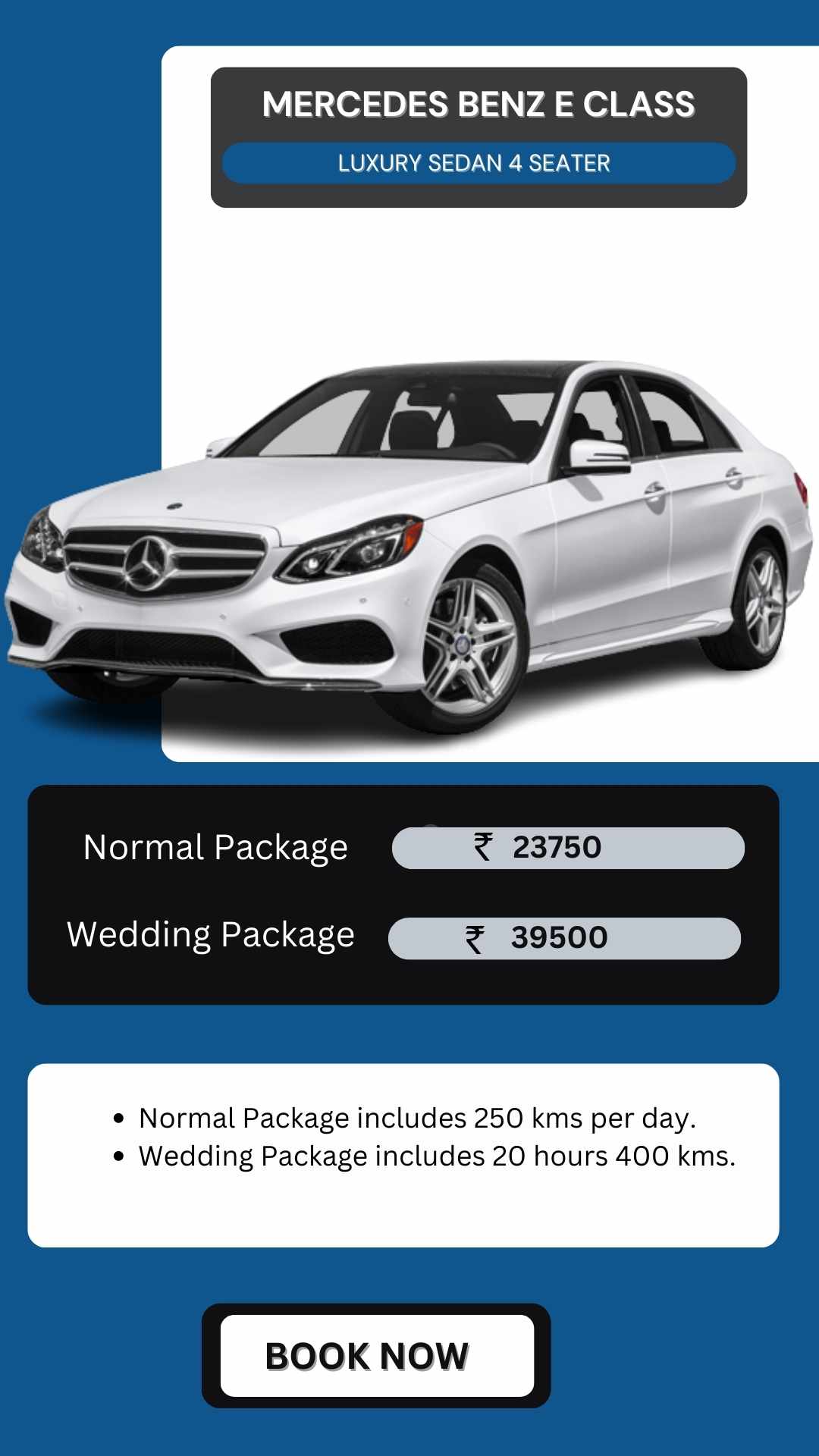 Hire Mercedes E class in Kanpur