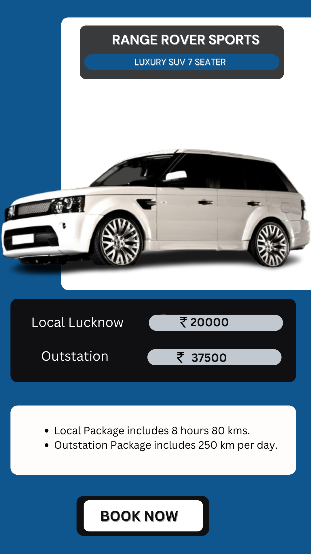 Hire Range Rover in Lucknow